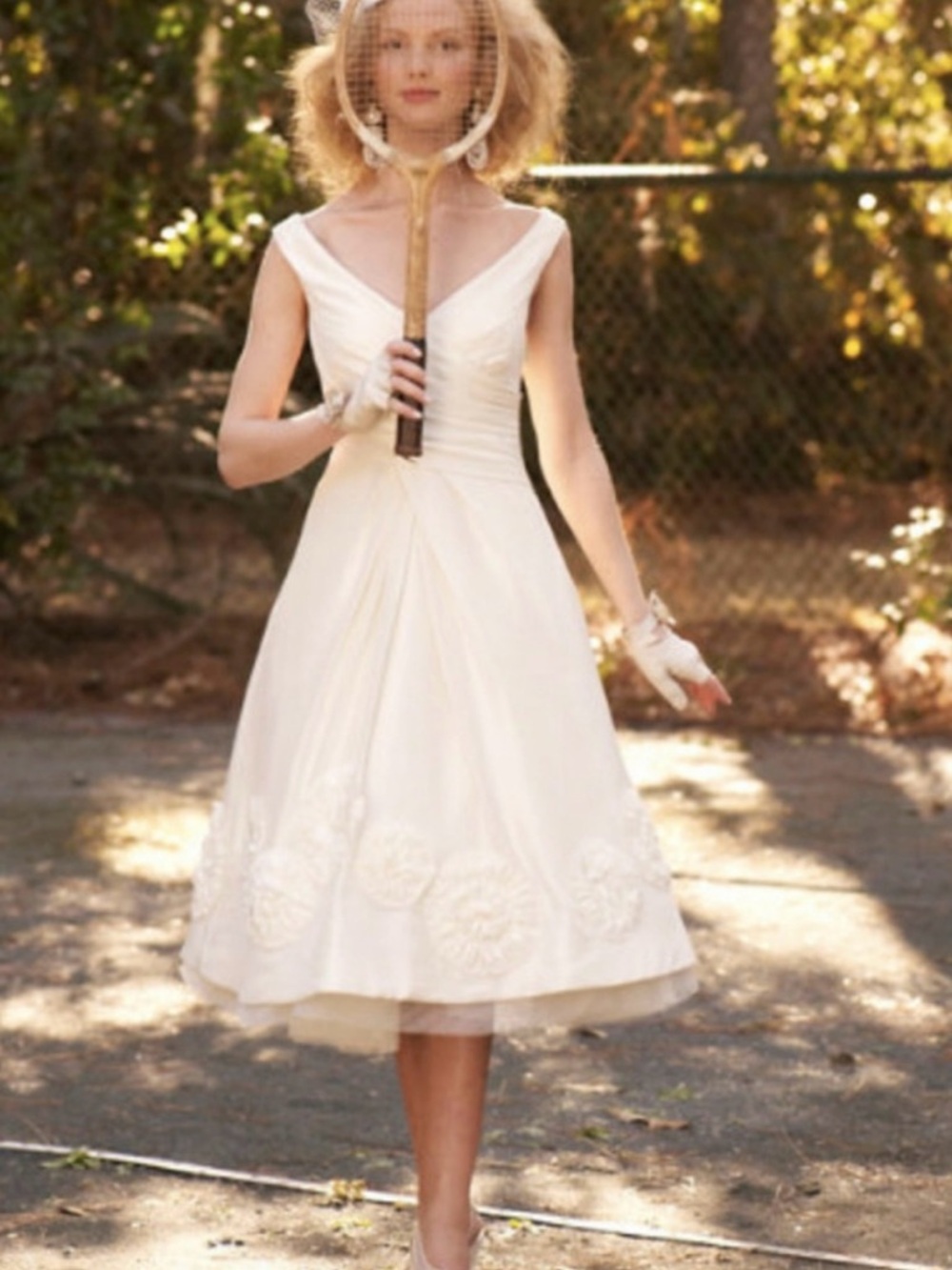 Anthropologie x BHlDN pinwheel weeding dress